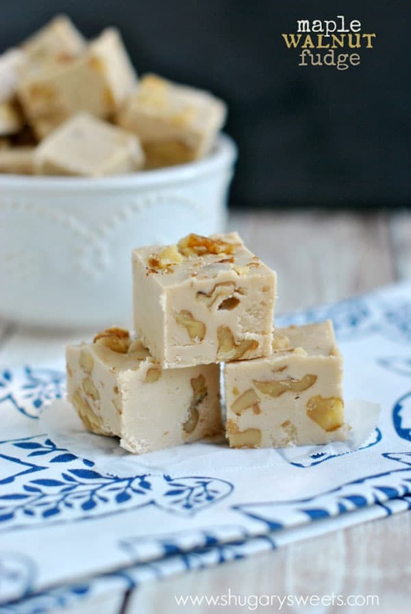 Maple Walnut Fudge from shugarysweets.com