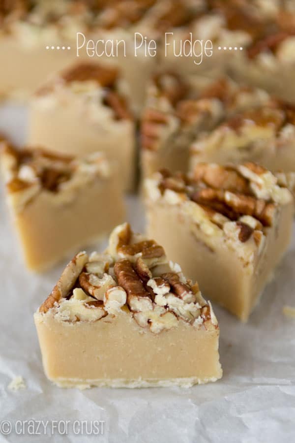 Pecan Pie Fudge from crazyforcrust.com