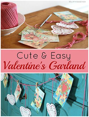 Easy Valentine's Day garland