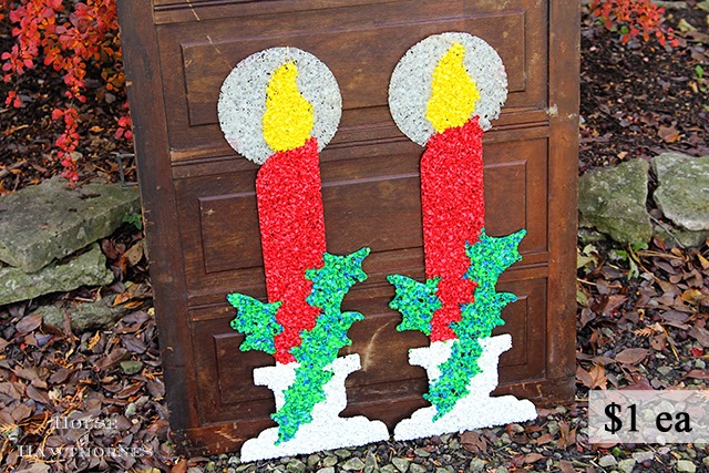 Vintage Christmas plastic popcorn candles