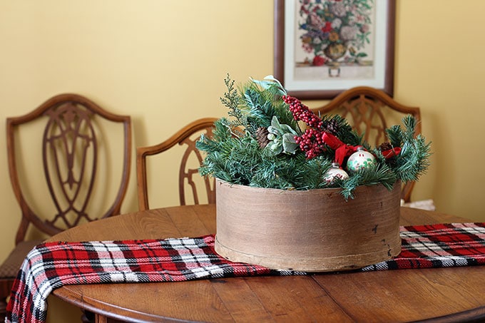 Cheese Box Christmas Centerpiece