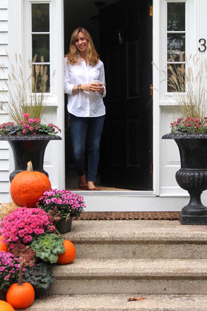 Classic New England fall front porch decor from Shine Your Light