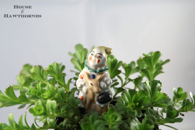 China clown figurine.