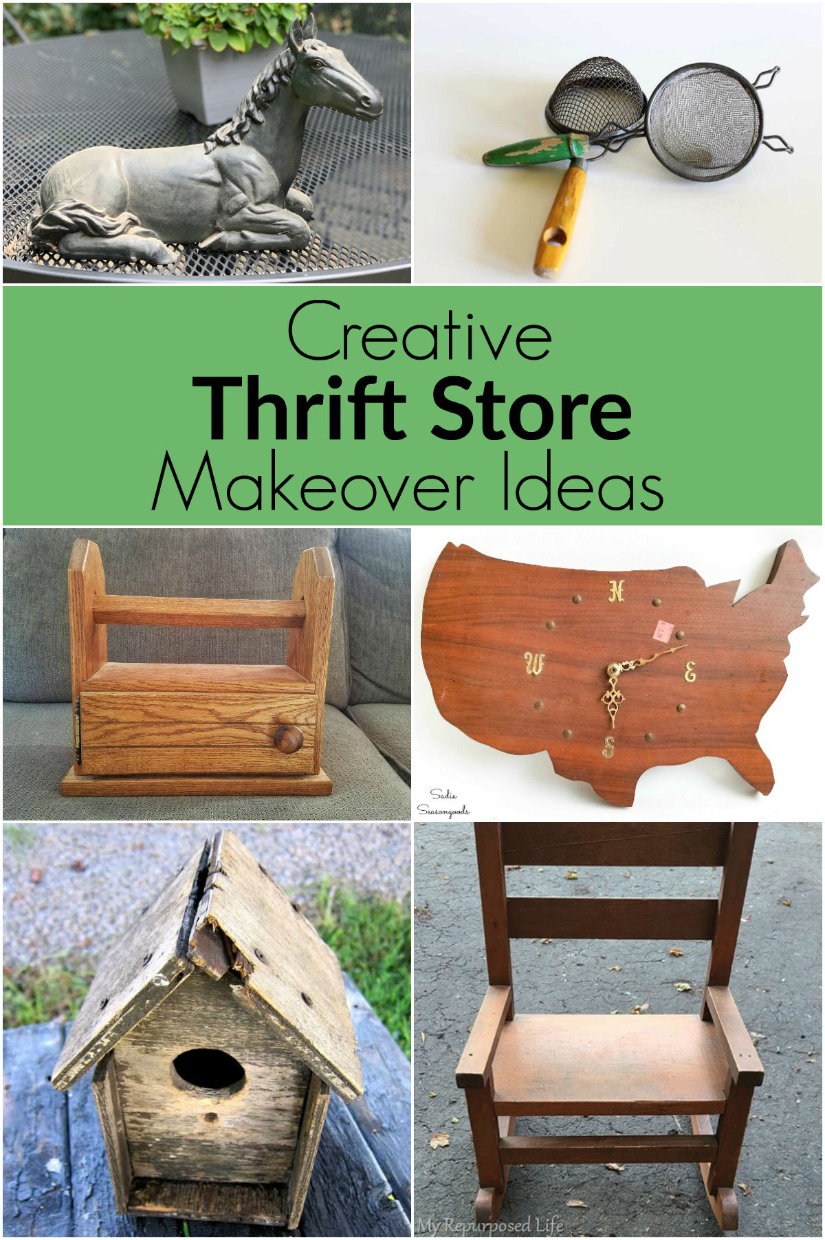 Creative ways to makeover thrift store finds