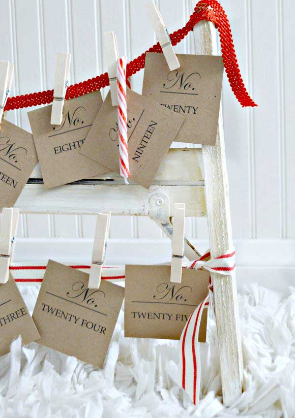 farmhouse style DIY advent calendar for Christmas