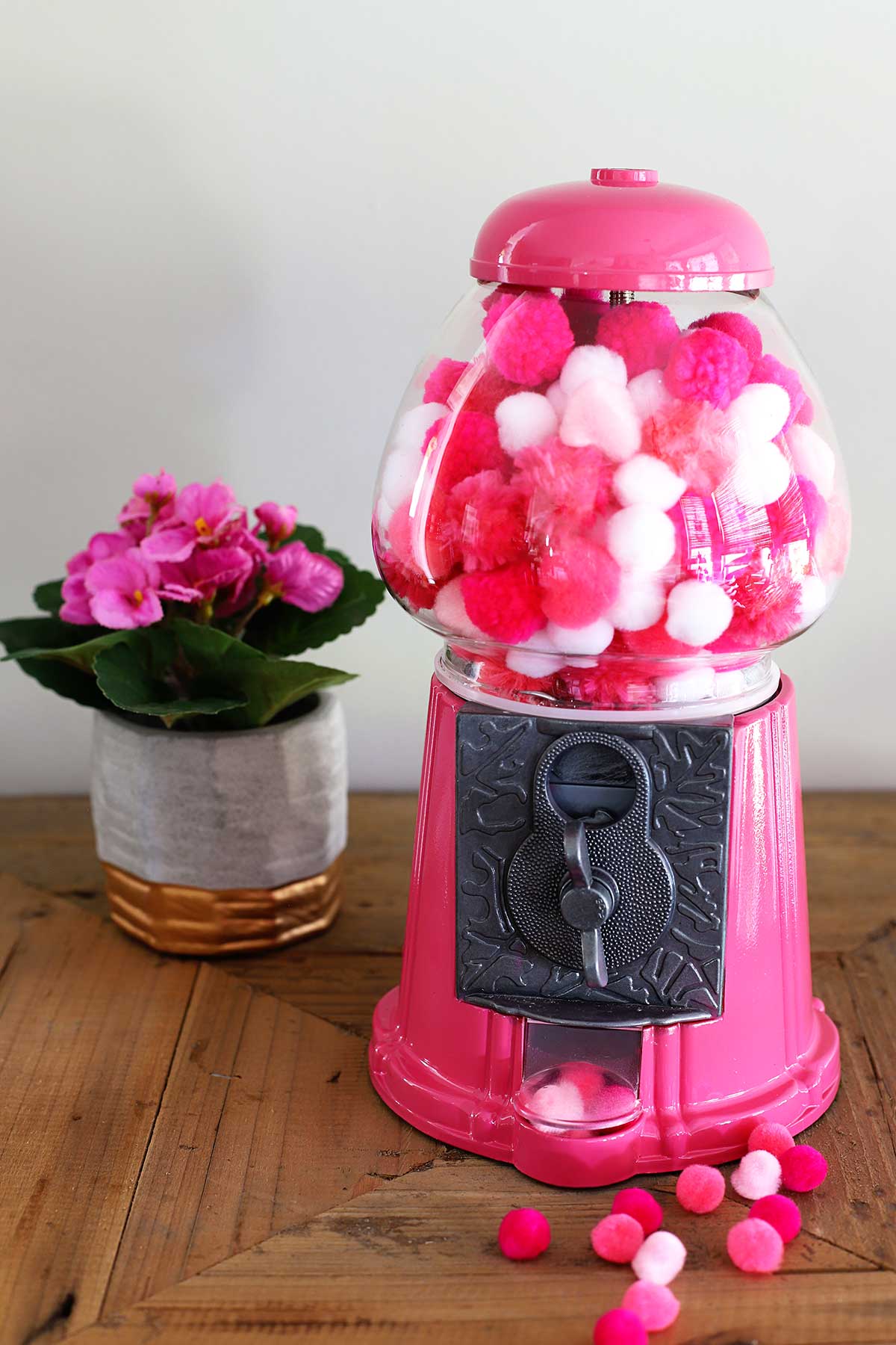 pink gumball machine - a thrift store upcycle