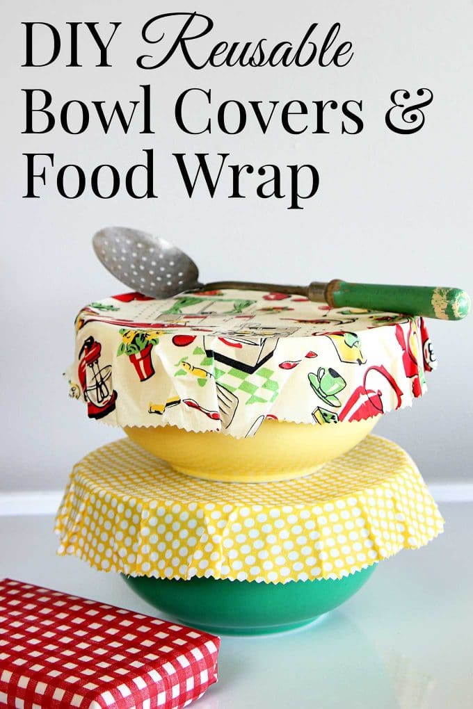 DIY Reusable beeswax food wrap and bowl covers are a simple eco-friendly alternative to plastic wrap. EASY to make, cute and great for summer picnics.