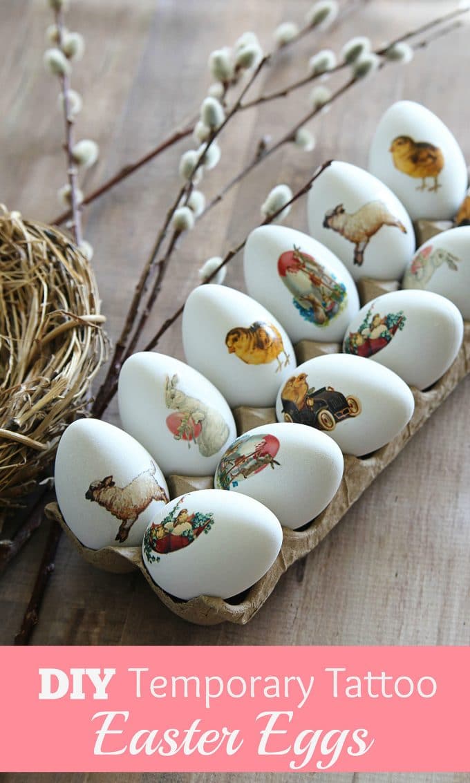 Vintage images on Easter Eggs.