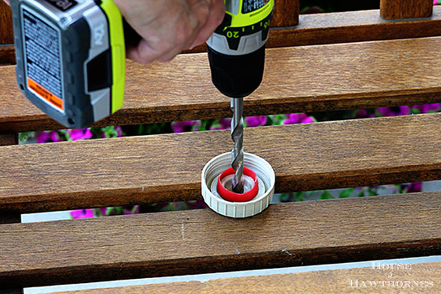 Drilling into thermos lid - DIY tutorial for turning a thermos into a lamp