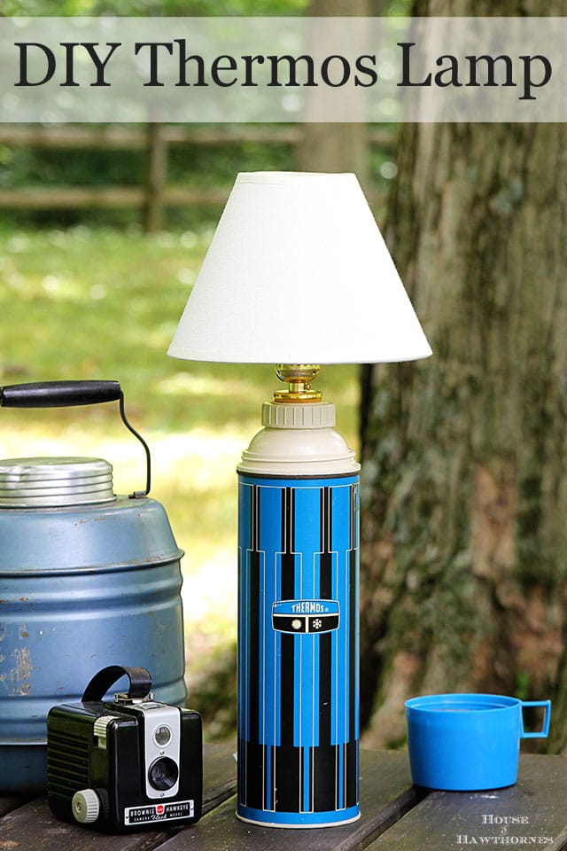 Super easy DIY tutorial for turning a thermos into a lamp