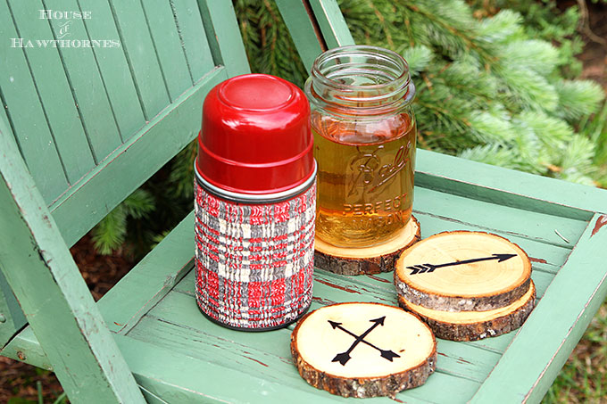 DIY wood slice coaster -an easy Sharpie craft