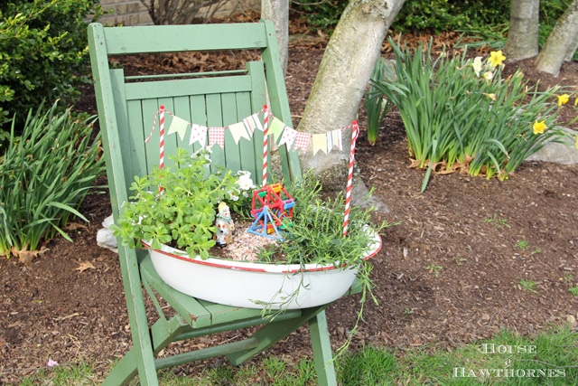 A super cute DIY circus themed fairy garden