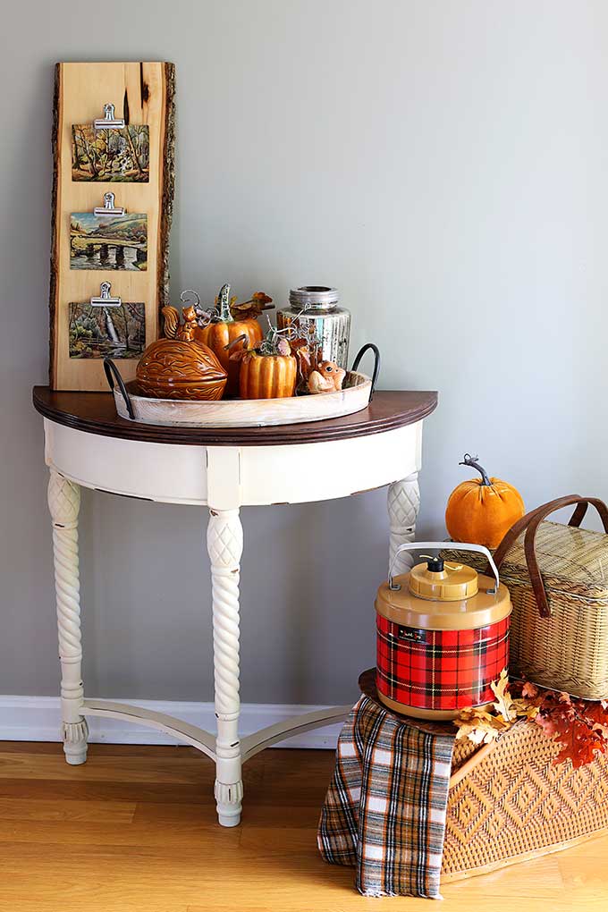 Rustic fall entryway