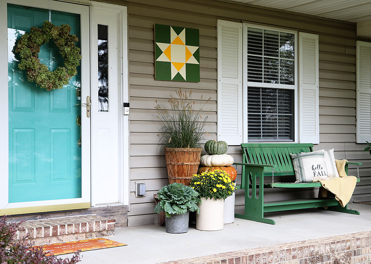 fall porch decor