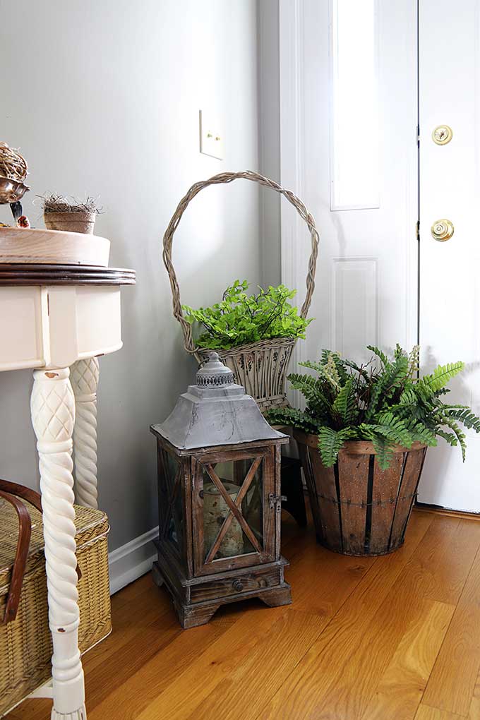 Baskets in entryway