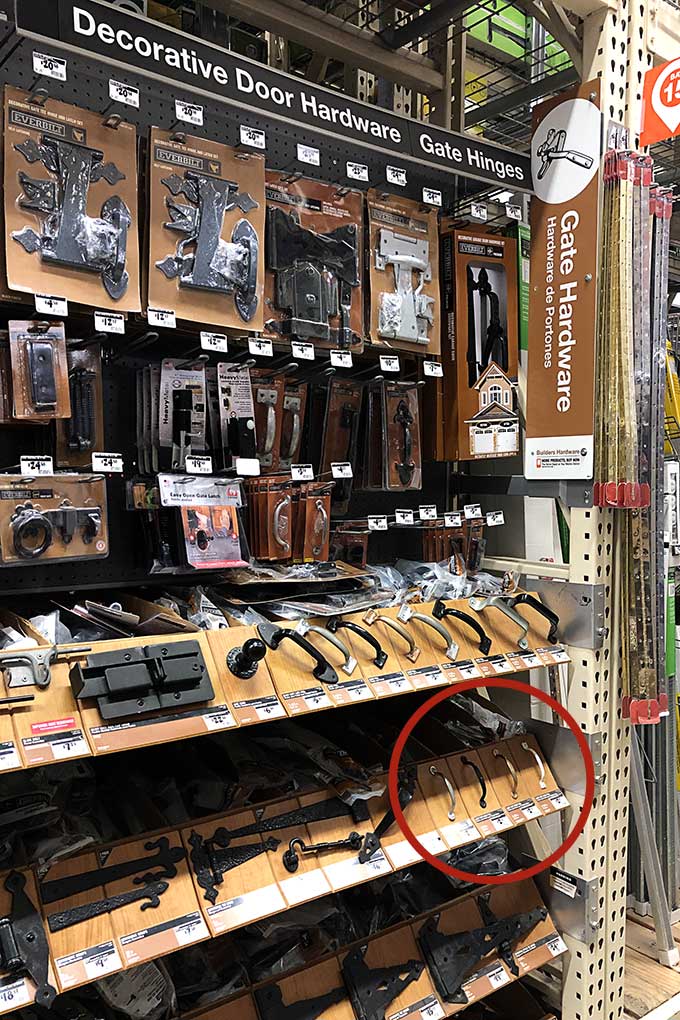 Gate hardware section