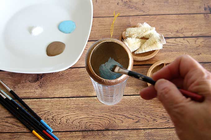 How to paint paper mache Christmas ornaments