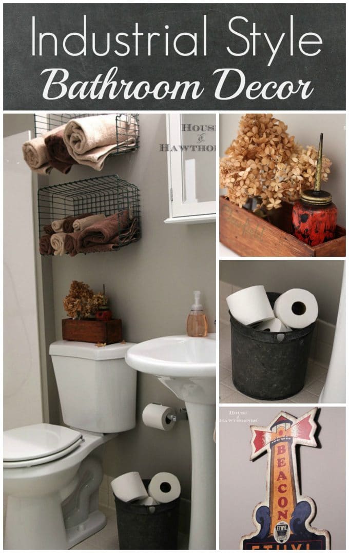 Industrial bathroom decor in a child's bathroom.  Lots of great DIY ideas and inspiration, plus this is also a handicap accessible bathroom remodel!