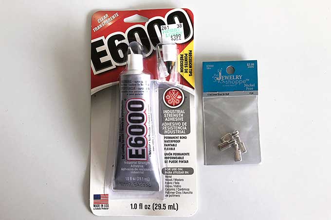 E6000 glue and jewelry bails