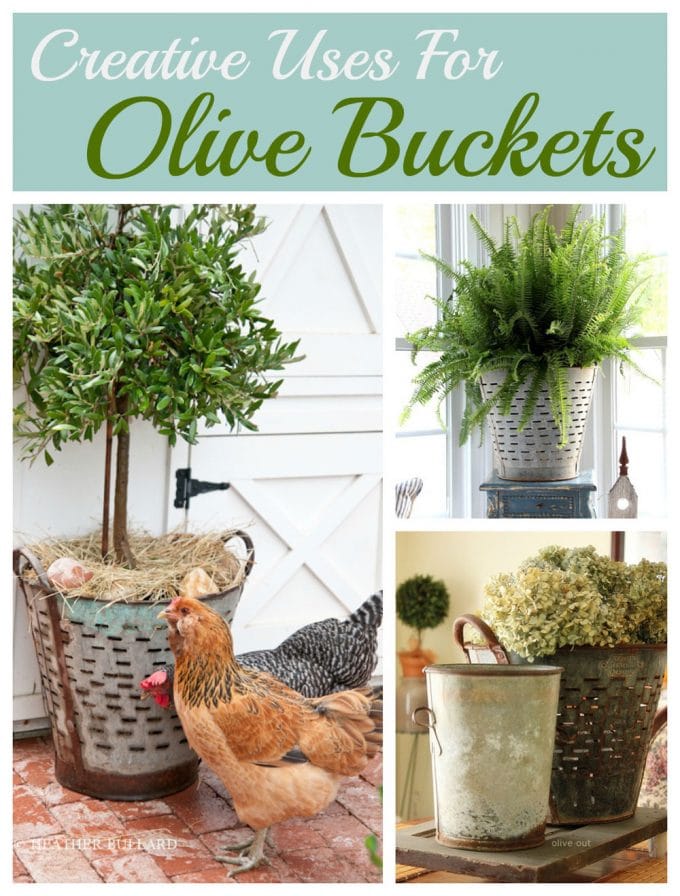 Using Olive Buckets In Your Home Decor