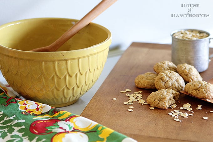 Baking cookies in a farmhouse kitchen