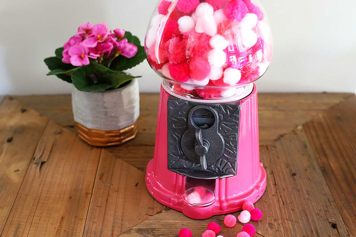 pink gumball machine DIY project