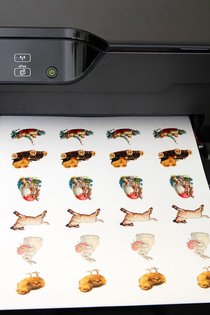 Printing Easter temporary tattoos