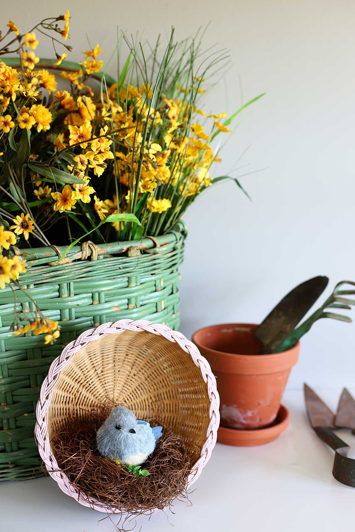 Simple thrift store basket repurpose 