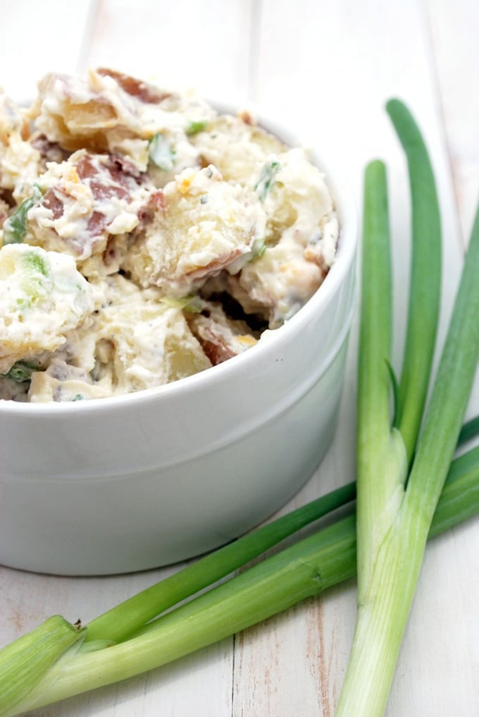 A Texas potato salad made with ranch dressing