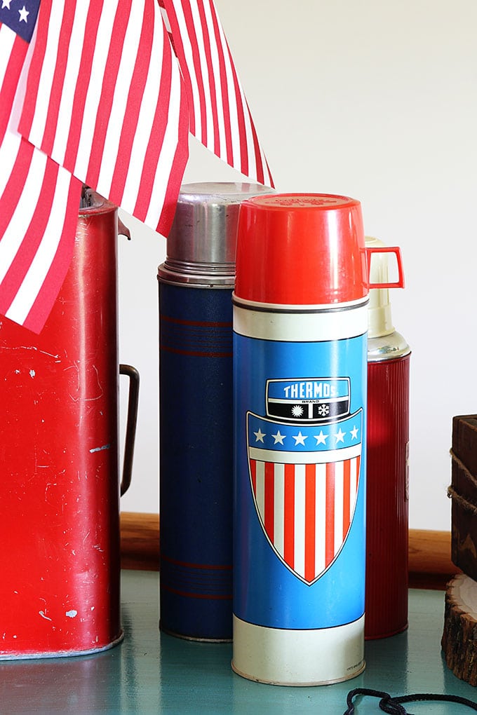 Vintage patriotic Thermos