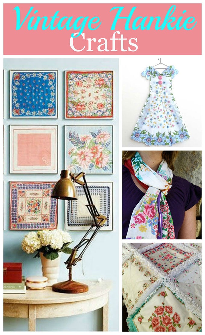 Crafts using vintage hankies