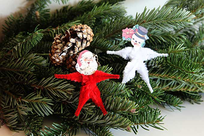 How to make vintage inspired pipe cleaner ornaments