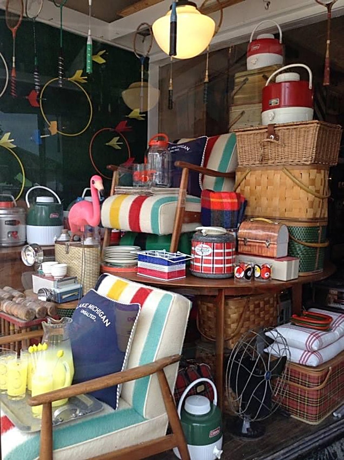 Vintage Picnic Baskets and Thermoses