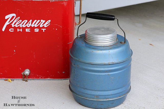 Vintage metal picnic jug