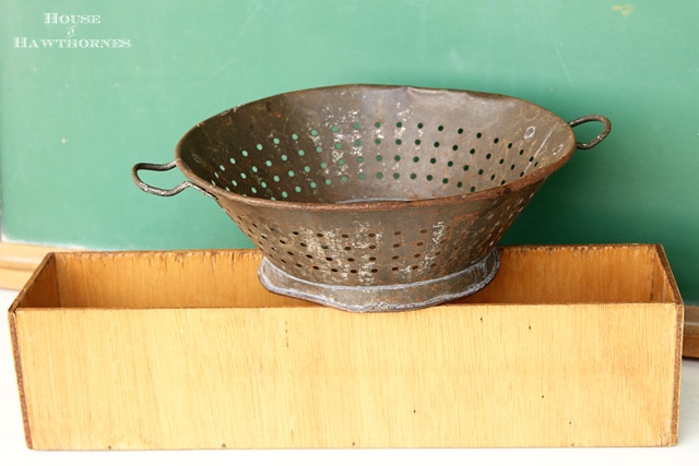 Old kitchen colander.