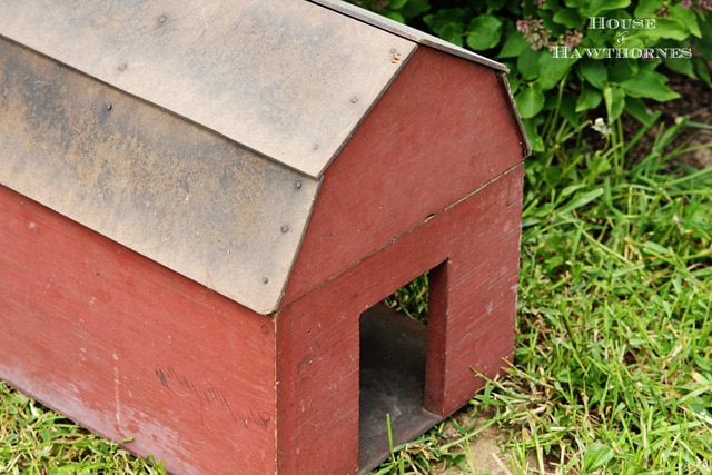 Wooden handmade toy barn