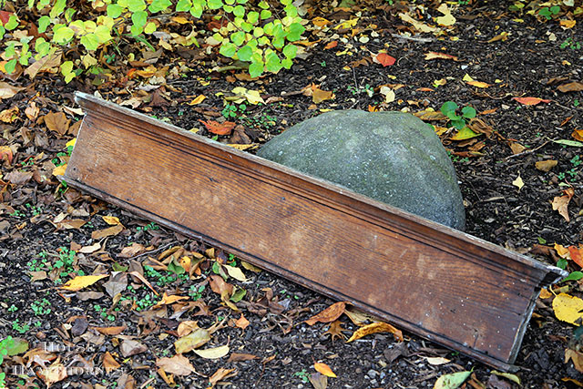 Wood casing from an old farmhouse door frame